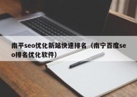 南平seo優(yōu)化新站快速排名（南寧百度seo排名優(yōu)化軟件）