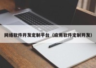 網(wǎng)絡(luò)軟件開發(fā)定制平臺（應(yīng)用軟件定制開發(fā)）