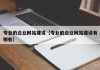 專業(yè)的企業(yè)網(wǎng)站建設(shè)（專業(yè)的企業(yè)網(wǎng)站建設(shè)有哪些）