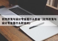 軟件開(kāi)發(fā)與設(shè)計(jì)專(zhuān)業(yè)是什么職業(yè)（軟件開(kāi)發(fā)與設(shè)計(jì)專(zhuān)業(yè)是什么職業(yè)的）