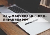 手機(jī)app軟件開發(fā)需要多少錢（一般開發(fā)一款app大概需要多少錢呀）