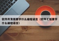 軟件開發(fā)需要學(xué)什么編程語(yǔ)言（軟件工程要學(xué)什么編程語(yǔ)言）