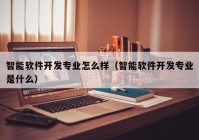 智能軟件開發(fā)專業(yè)怎么樣（智能軟件開發(fā)專業(yè)是什么）