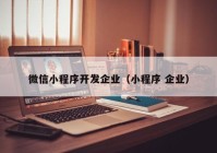 微信小程序開(kāi)發(fā)企業(yè)（小程序 企業(yè)）