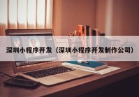 深圳小程序開發(fā)（深圳小程序開發(fā)制作公司）