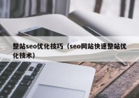 整站seo優(yōu)化技巧（seo網(wǎng)站快速整站優(yōu)化技術(shù)）