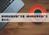 郴州網(wǎng)站建設(shè)推廣方案（郴州網(wǎng)站建設(shè)推廣方案公示）