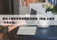 微信小程序開發(fā)文檔菜鳥教程（微信 小程序 開發(fā)文檔）