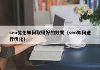 seo優(yōu)化如何取得好的效果（seo如何進(jìn)行優(yōu)化）