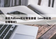 有實力的seo優(yōu)化哪家靠譜（seo排名優(yōu)化哪家好）