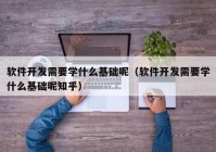 軟件開發(fā)需要學什么基礎呢（軟件開發(fā)需要學什么基礎呢知乎）